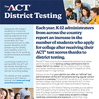 ACT District Testing Overview Thumbnail